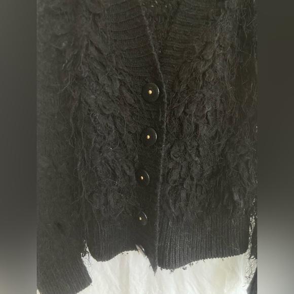 Anthropologie Leifsdottir Black Wool Alpaca Mohair Blend Sweater Size Small - Picture 13 of 15